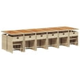 thumbnail image 3 of vidaXL 17 Piece Garden Dining Set with Cushions Beige Poly Rattan, 3 of 5
