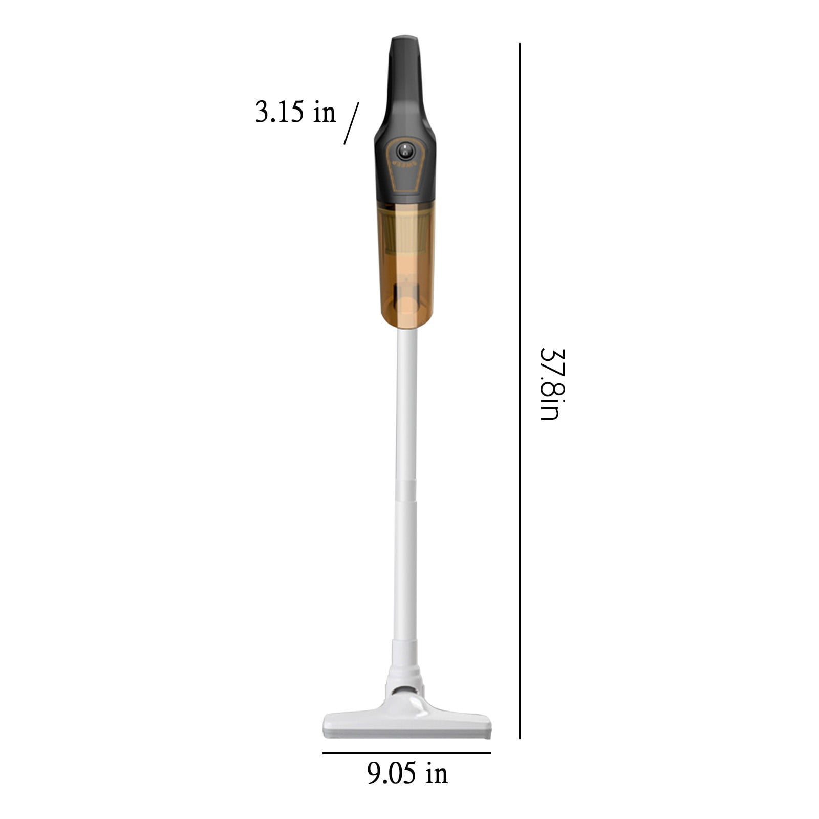 Efficient Quiet 3-Speed Stick Vacuum, Powerful Suction Vacuum Cleaner with 30 Mins Runtime, for Home, Carpet, Hardwood Floor, Pet Hair Cleaning, 37.8x9.05in