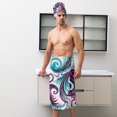 thumbnail image 5 of Colevkie Men's 2 Pcs Bath Skirt & Bath Towel Set Soft and Absorbent Adjustable Shower Wrap Towel for Beach Spa Sauna Bathroom Paisley Style, 5 of 7