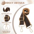 thumbnail image 3 of Uxcell Correas de bolso de repuesto cruzadas, correa de hombro de 51 pulgadas, correas de lona ajustables para bolso de mano, billetera, clutch y bolsas cruzadas, marrón, 3 of 6