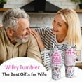 thumbnail image 2 of Birthday Gifts for Wife from Husband Ideas - Wedding Anniversary, Romantic Valentines, Mothers Day, Christmas Gifts for Wife Her - 40 oz Wifey Tumbler, 2 of 6