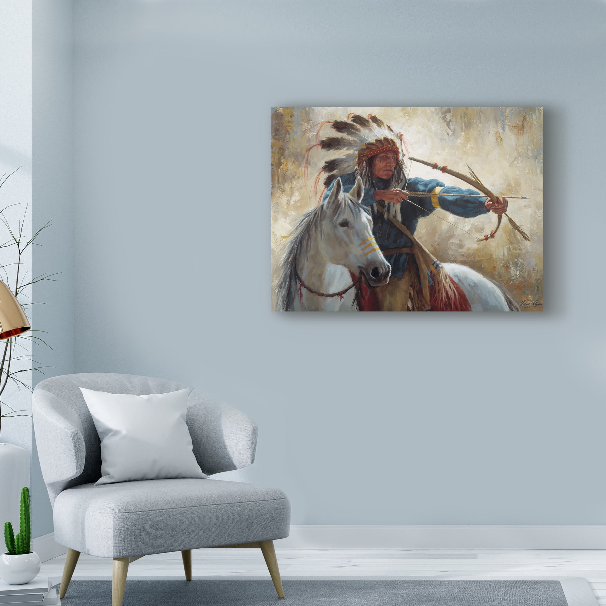 James Ayers 'The Guardian And Horse' Canvas Art