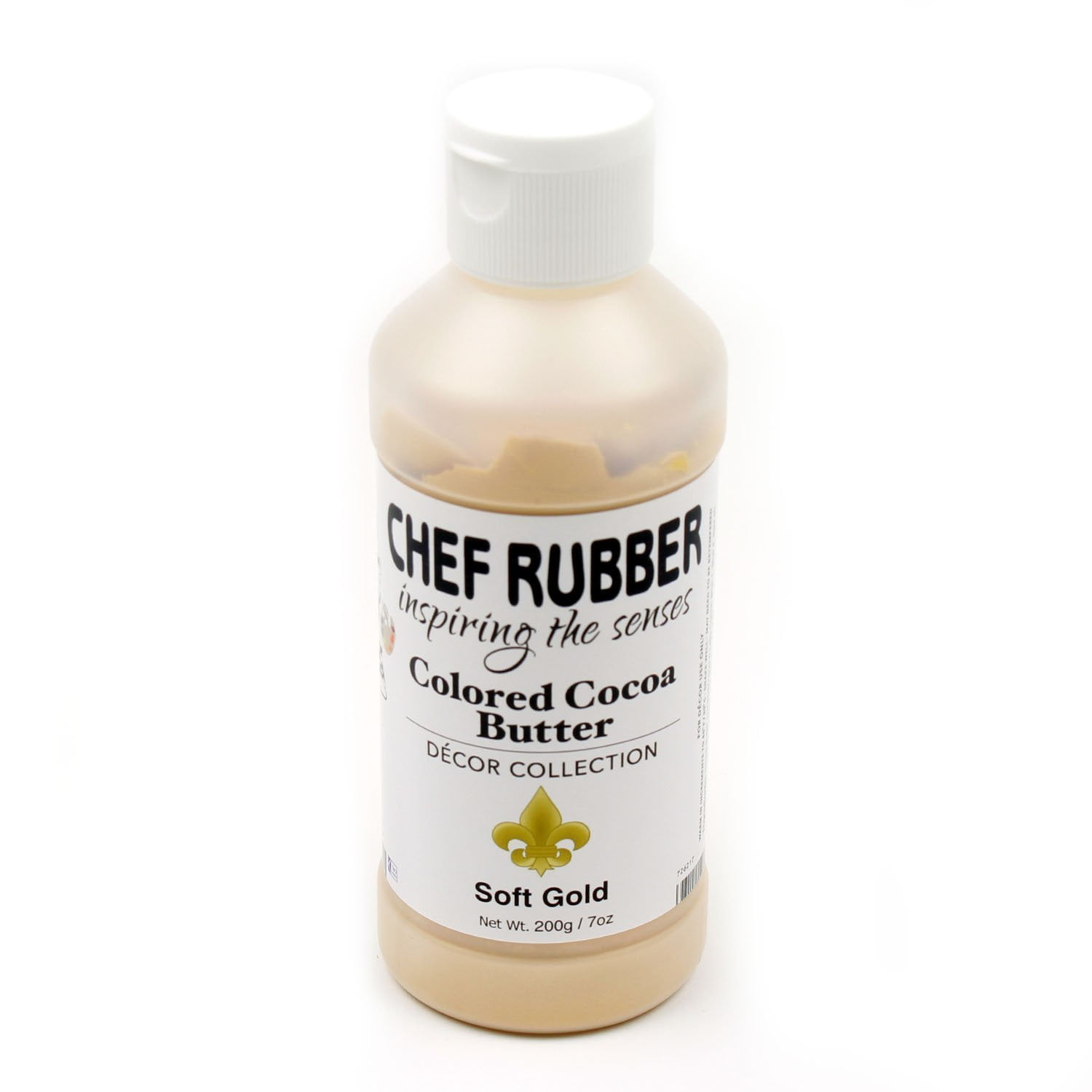 Chef Rubber Cocoa Butter, Dcor Collection Soft Gold, 7 Ounce