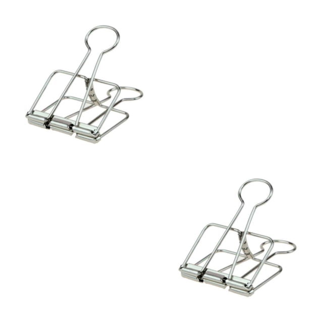 stanreset 1/2/3 20 Pieces Metal Paper Clip Anti-rust Unfading Solid Color Replacement Home Office File Examination Papers Clips Silver 32mm 2PCS