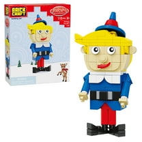 Brickcraft Rudolph the Red-Nosed Reindeer Hermey the Elf Brick Building Kit (115-Piece Set), Christmas Decoration, Collectible Holiday Figure, Nostalgic Gift