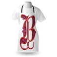 thumbnail image 3 of Letter B Apron Colorful Mellow Design Capitalized Symbol B Second Letter Alphabet Abstract Gothic, Unisex Kitchen Bib Apron with Adjustable Neck for Cooking Baking Gardening, Multicolor, by Ambesonne, 3 of 3