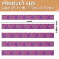 thumbnail image 3 of 5 Rolls Christmas Ribbon 1.5 inch Wide Decorative Ribbon for Gift Wrapping and Holiday Decorations Neon Pink Wavy Lines, 3 of 7