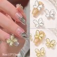 thumbnail image 3 of Decoración De Uñas 3D Metal Brillante Mariposa Perla Arte Accesorios Taladro, 3 of 4