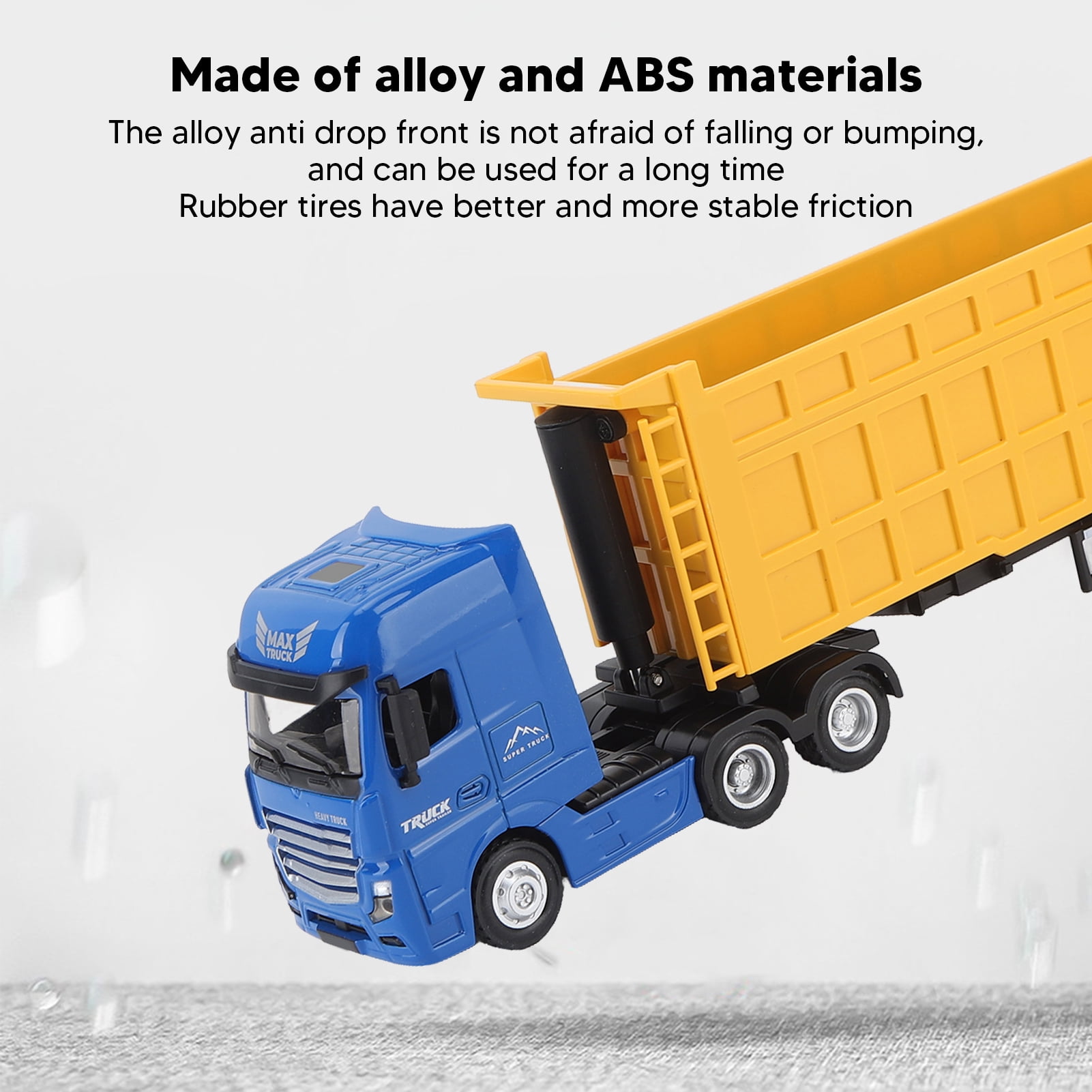 Grand Camion-Benne Jouet avec Son et Lumières, Véhicule de Construction Réaliste pour Jeu Intérieur/extérieur, Matériau ABS Durable