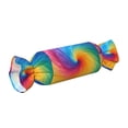 thumbnail image 3 of Candy Pillow With Pillow Core 24.6×9.8in Durable Cord Opening And Closing Design Waterproof And Easy To Install Darkorchid Tie Dye Background Rainbow Colors (2), 3 of 8