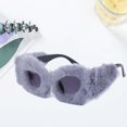 thumbnail image 2 of Gafas de sol Mujeres Felpa Fuzzy Cat Eye Perfecl Gris 14,6 cm x 14,8 cm x 5,5 cm, 2 of 8