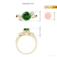thumbnail image 5 of ANGARA Lab Grown 1.75 Ct Emerald and Diamond Twisted Vine Engagement Ring for Women in 14K Yellow Gold (Size-8mm) | May Birthstone, Anniversary, Jewelry Gift for Women | Lab-Grown Emerald Ring, 5 of 8