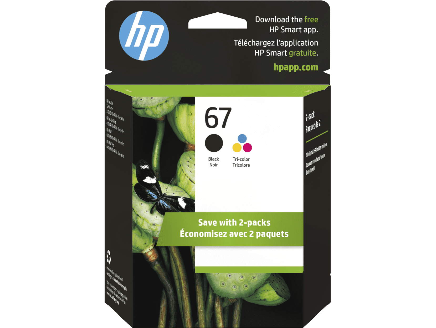 HP - Brandclub - HP 67 2-pack Black/Tri-color Original Ink HP - Brandclub - HP 67 2-pack Black/Tri-color Original Ink