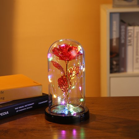 

Valentines Rose Light Light Up Rose with LED Colored Lights Doubles as Nightlight for Women Flower Gifts