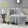 thumbnail image 2 of Serta Polyester Fabric Microlight Heated Electric Throw in Gray, 2 of 5