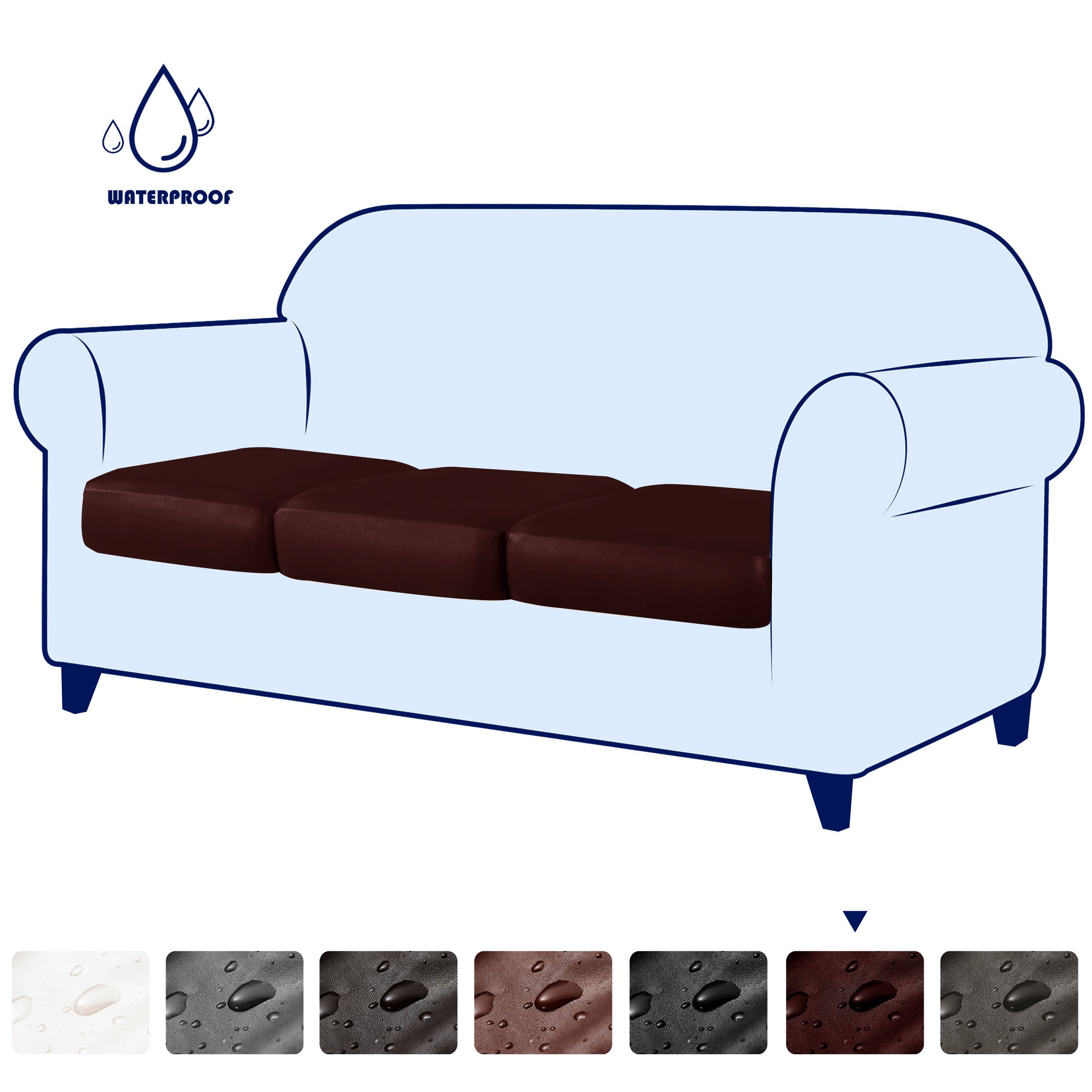 PU Sofa Rectangle Couch Cover Bench Seat Cushion Slipcover Waterproof Protector 