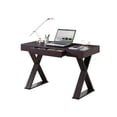 thumbnail image 7 of Writing Computer Desk, 48 inch Modern Study Table, Makeup Vanity Wooden Console Table with Storage Drawers & Strong X Legs(Espresso), 7 of 7