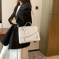 thumbnail image 1 of Fashionable Preppy Square Backpack - Textured Embossed Design, Versatile Crossbody & Top Handle - Ideal Stylish School Handbag for Trendy Students, 1 of 5