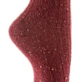 thumbnail image 4 of Lian LifeStyle 5 Pairs Stylish, Cozy, Thick & Warm Women's high crew wool blend socks for Winter & All Seasons HR1412 Size 6-9 (Wine Color), 4 of 4