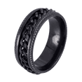 thumbnail image 2 of Anillo Hombre Anti Ansiedad LUCKMAN, Acero Inoxidable, Modelo Ander negro 8, 2 of 7