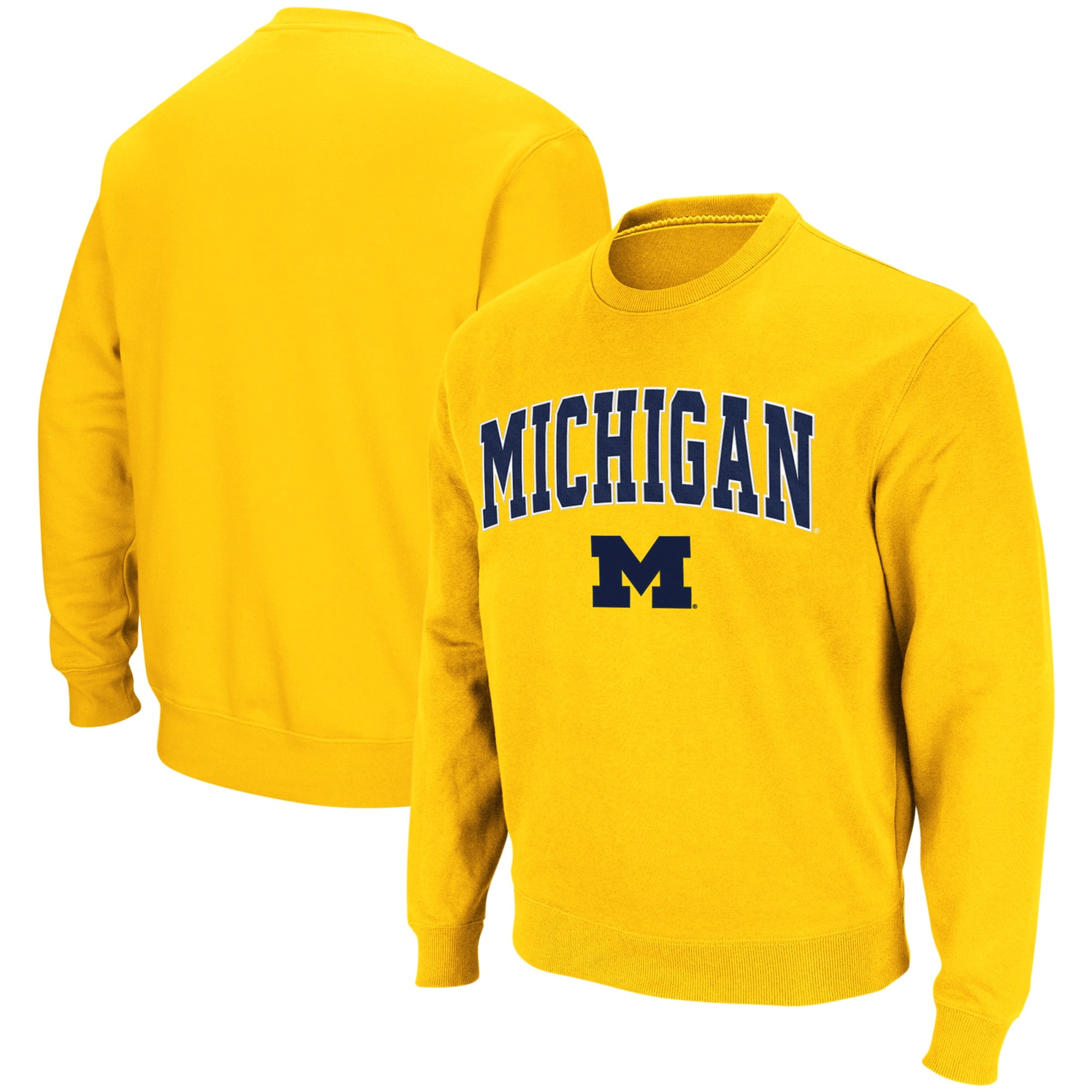 light yellow michigan crewneck