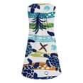 thumbnail image 4 of UTSJKR Women's Midi Beach Dresses Deals Sleeveless Bodice Dresses Fashion Floral Print Sundress Button Dowm V Neck Tank Dress Casual Pleated Loose Flowy Swing Smocked White L, 4 of 4
