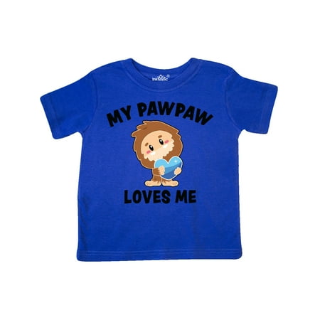 

Inktastic Cute Bigfoot My Pawpaw Loves Me Gift Toddler Boy Girl T-Shirt
