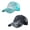 Black Tie-dye & Aqua, variant on 2 Pack Ponytail Hat Mesh Baseball Cap Adjustable High Messy Bun Ponycap-Black & Green
