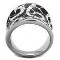 thumbnail image 3 of Womens Rings High polished (no plating) Stainless Steel Ring with Top Grade Crystal in Clear TK1853, 3 of 4