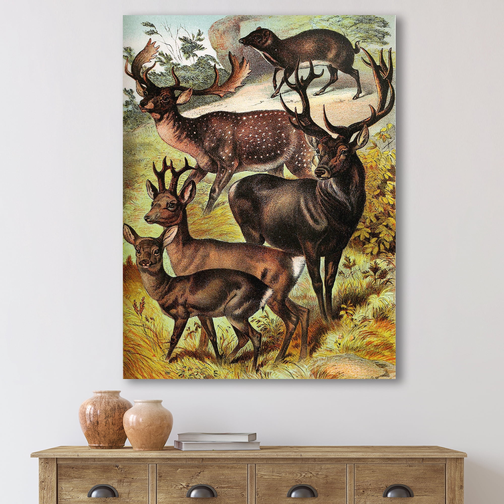 Designart ' Old-world Mammals I ' Farmhouse Canvas Wall Art Print
