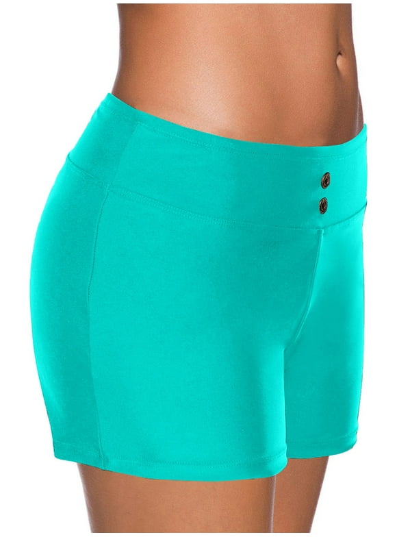 Womens Boy Short Swim Bottoms