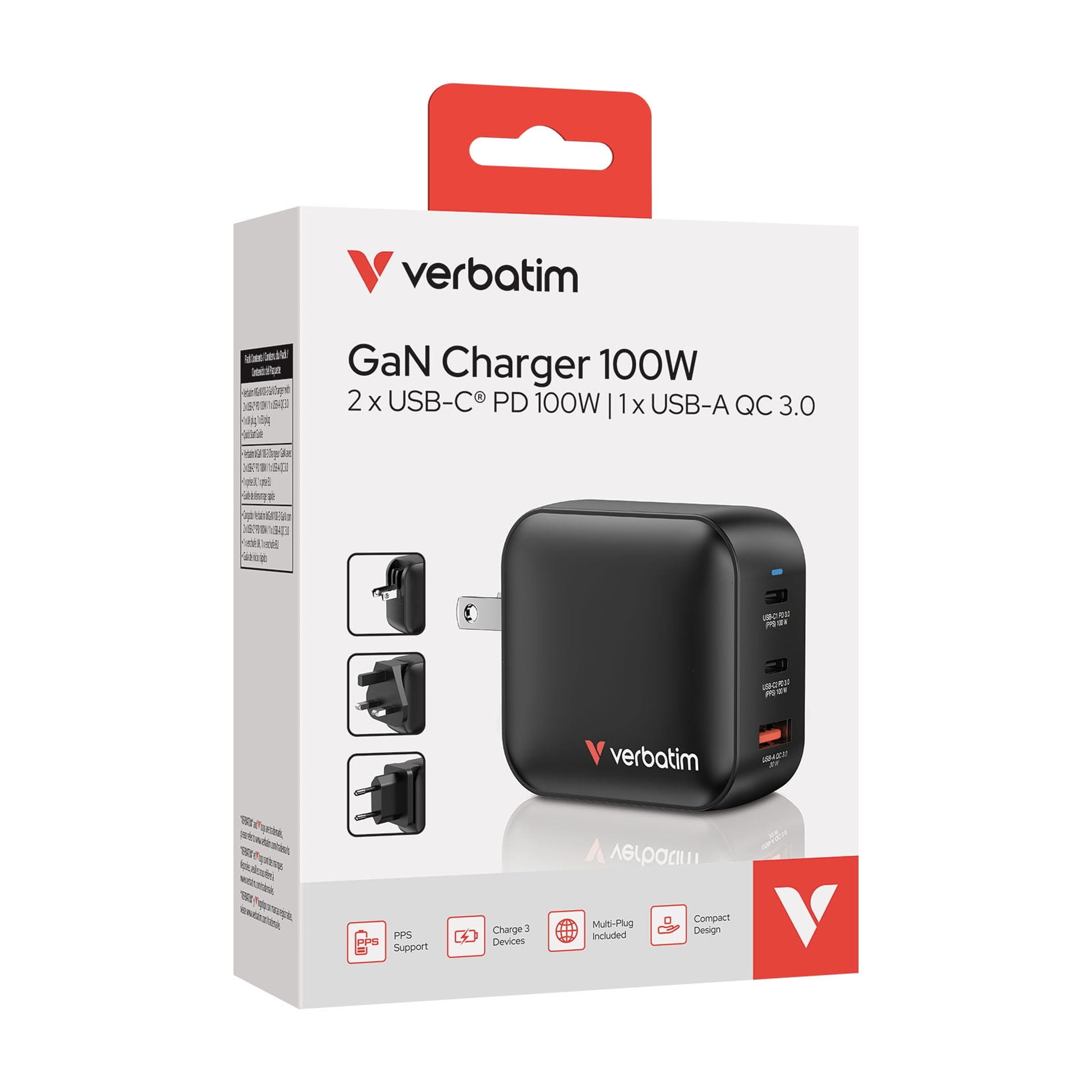 Verbatim Mini GaN Charger 100W 4 Port