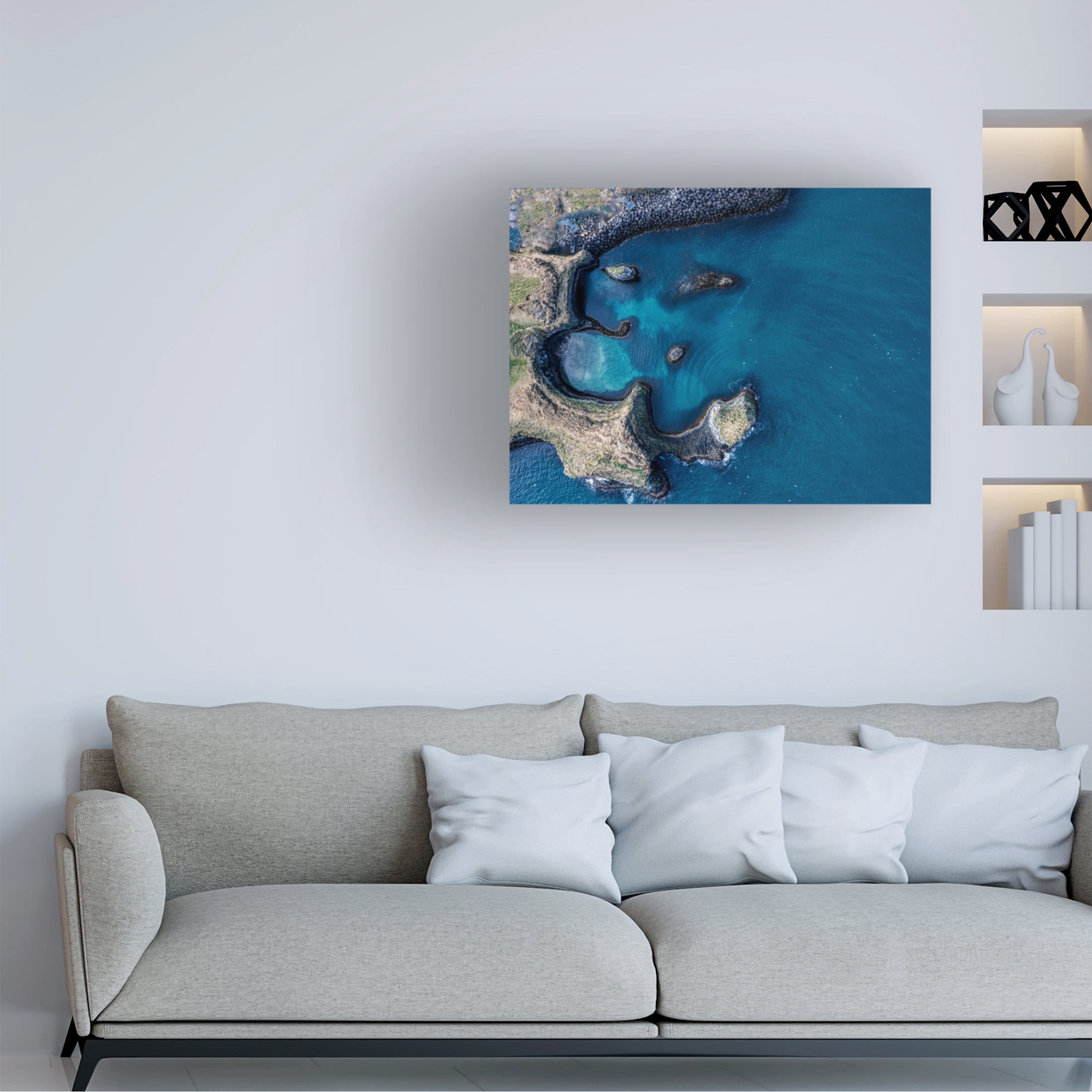 Trademark Fine Art Dennis Zhang Fishing Dock Bay Canvas Wall Art