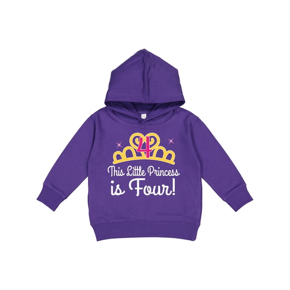 Inktastic 4th Birthday Princess Girls Crown Toddler Hoodie