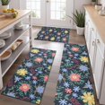 thumbnail image 2 of Pioneer Flower Floral Print Pattern Kitchen Rugs Sets Of 3,Kitchen Runner Rugs Non Skid Washable,Decorative Kitchen Floor Mats for Kitchen,Sink,Laundry,17"x30"+ 17"x47" + 17"x59", 2 of 6