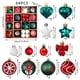 thumbnail image 1 of Bola Decorativa Juego de 64 adornos navideños para árbol con lazos, ciervos y corazones para decoración navideña. JASKFLY, 1 of 8