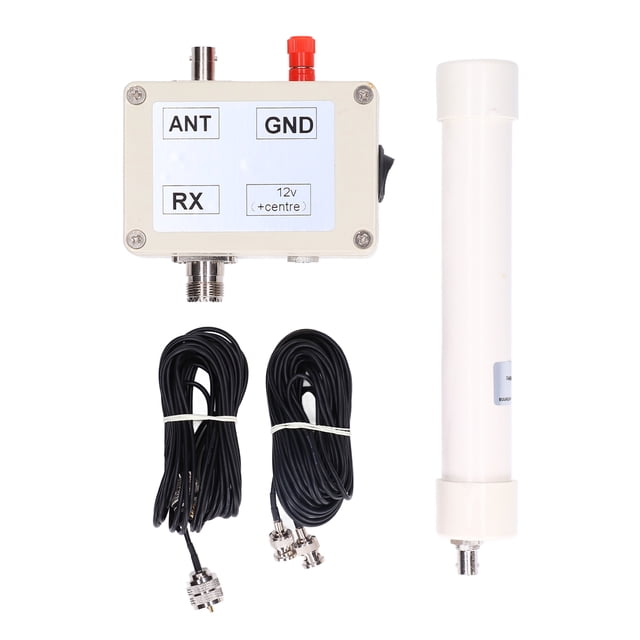 Kit de antena receptora activa VLF LF HF VHF con cable conector SMA, 10 kHz-30 MHz, CC 5-13 V, 100 mA