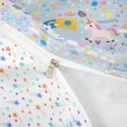 thumbnail image 2 of meiyoeat Cute Unicorn S Initial Twin Duvet Cover for Kids, Cartoon Monogram Twin Bedding, Blue Multicolor, Colorful Star Reversible, 2-Piece, 1 Duvet Cover and 1 Pillowcase, 2 of 4