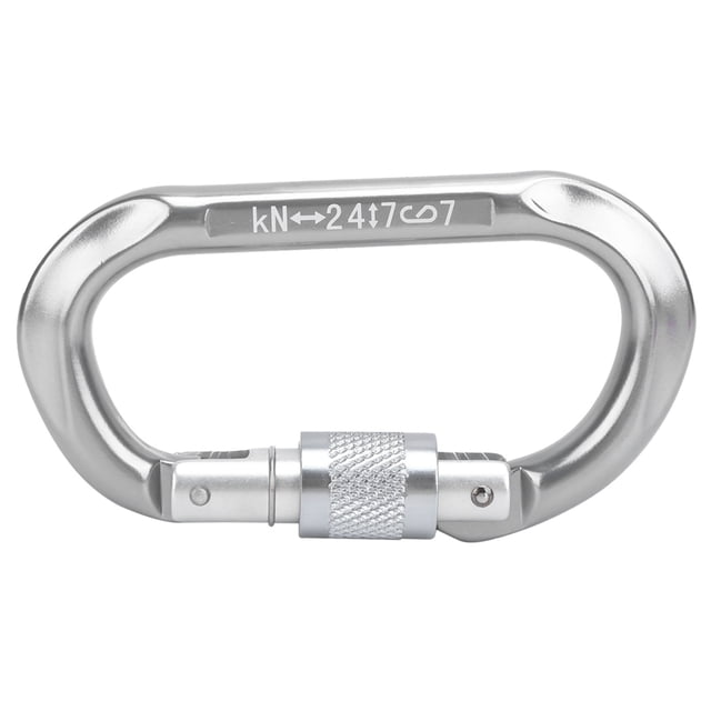 Clip de mosquetón de alta resistencia, peso ligero, tensión de 24 KN, herramientas de escalada en roca para exteriores para protección de ingeniería