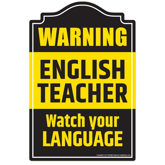 English Teacher Novelty Sign