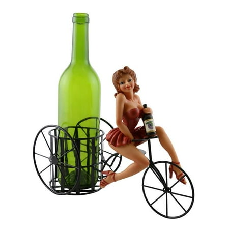 

Three Star Import & Export ZK8040 11 x 9 in. Wine Bottle Holder Lady in Red