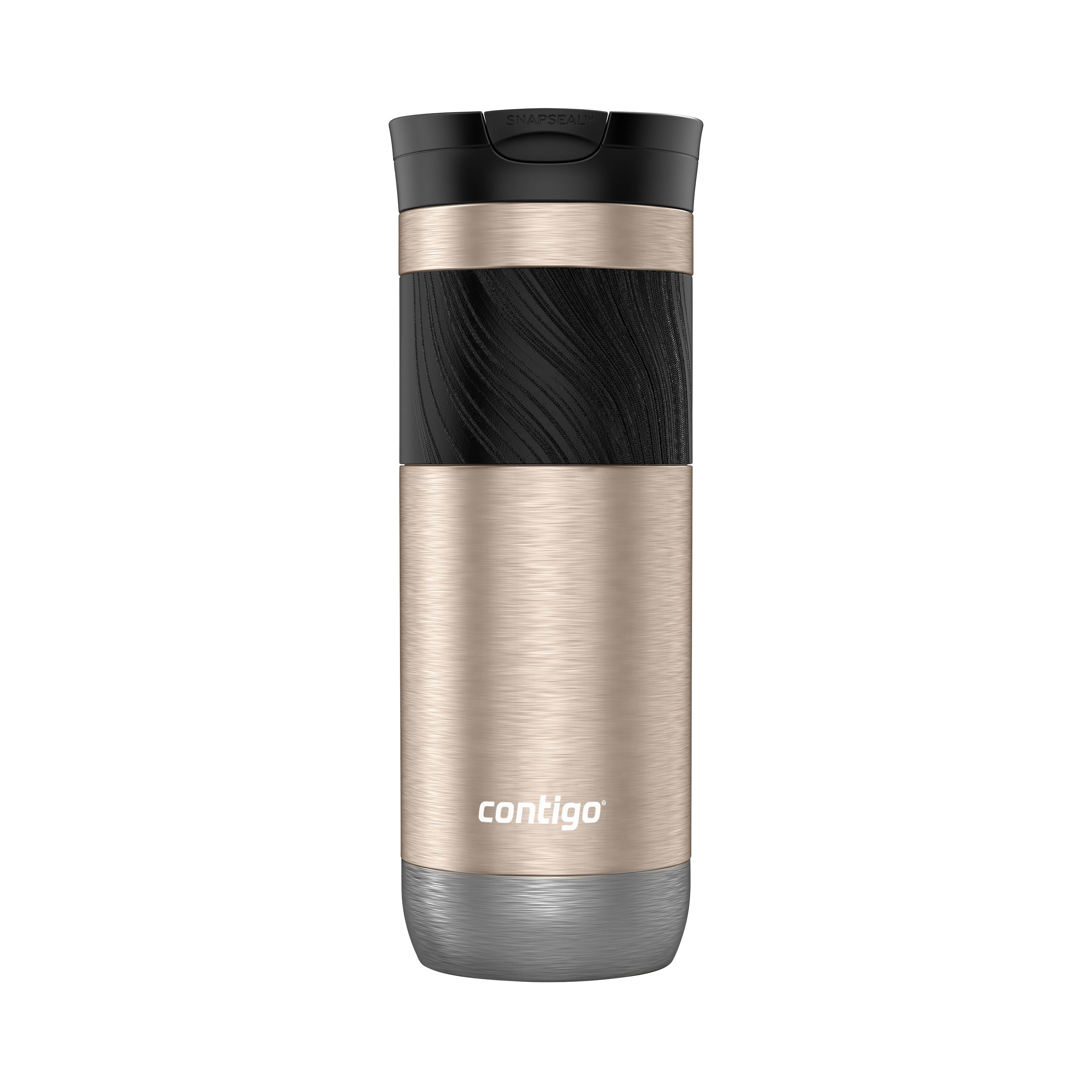 Contigo Byron 2.0 Stainless Steel Travel Mug with SNAPSEAL Lid and Grip, 20 oz (591 ml), Brown Sugar, 1 Count