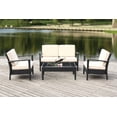 thumbnail image 4 of Safavieh Piscataway Outdoor Contemporary 4 Piece Set with Cushion, 4 of 9