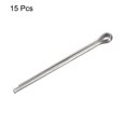 thumbnail image 3 of Uxcell Split Cotter Pin, 3mm x 45mm Stainless Steel Clip Fastener Fitting, Silver Tone, 15Pack, 3 of 5