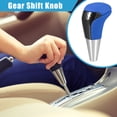 thumbnail image 2 of Perilla de palanca de cambios de transmisión automática Unique Bargains para Toyota Yaris R 2016 2018 piel sintética perforada color azul, 2 of 6
