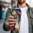 thumbnail image 5 of Whippet Dog Abstract Stylized Art 20oz Insulated Water Bottle Skinny Tumbler Includes Straw, 5 of 7
