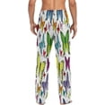 thumbnail image 4 of FREEAMG Colorful Butterflies Pajama Pants for Men, Men's Separate Bottoms, Pure Cotton Comfortable Lounge Pants?505?, 4 of 7