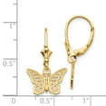 thumbnail image 3 of 14k Gold Butterfly Leverback Earrings, 3 of 3