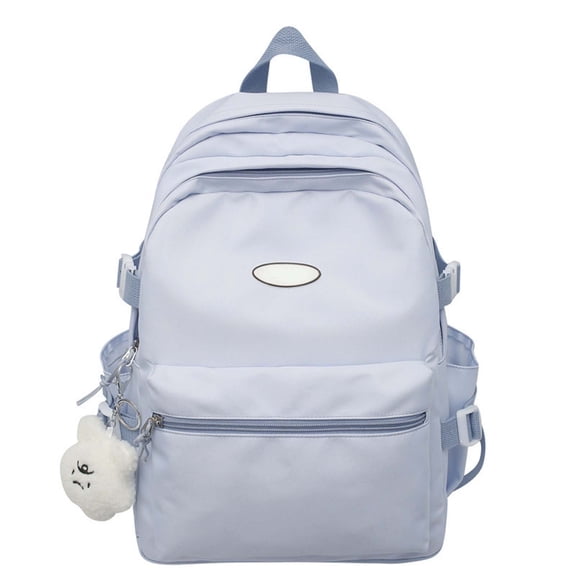 FUZHIQ School Backpack for 3rd 4th 5th 6th 7th Grade, Multi Compartment Bookbag with Plush Star Pendant & Buckle Straps, Water Resistant Lightweight Elementary Middle School Bag, BU2