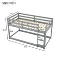 thumbnail image 5 of DreamBuck Bunk Bed foe , Twin over Twin Bunk Bed with Build-in Ladder, Wood Bunk Bed with Safety Guardrails and Wooden Slats Support, Space-Saving Bunk Bed for Teens, No Box Spring Needed, 5 of 12
